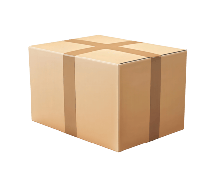 A brown cardboard box with brown stripes png