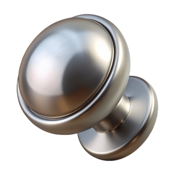 magnificent artistic Cabinet knob, brushed nickel high resolution png