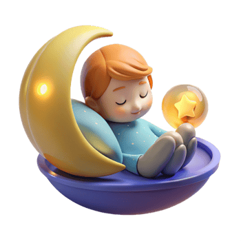 wonderful classic A protective household spirit, radiating a warm glow, floating above a sleeping child, lit by soft moonlight, in a children's book illustration style high quality png