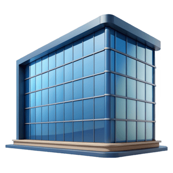 magnificent modern Modern office building curtain wall panel 4K png