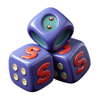 beautiful classic A stylized set of dice, showing a specific combination e.g., snake eyes authentic png