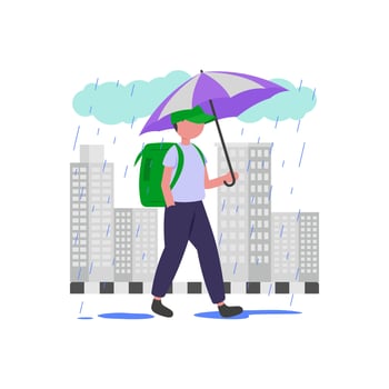 Reliable Rainy Day Delivery vector