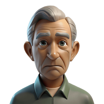 serene modern Close-up portrait of an elderly man with deep wrinkles and a thoughtful expression, illuminated by a single, overhead spotlight, hyperrealistic style premium png