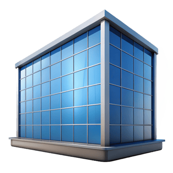 extraordinary contemporary Modern office building curtain wall panel 4K png