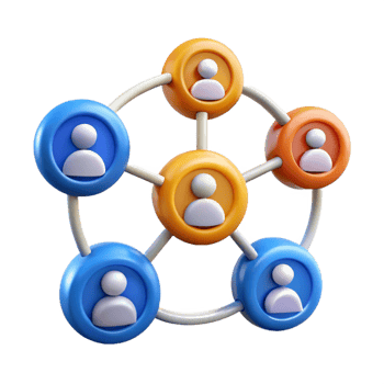 magnificent abstract Social media network connection icons 4K png
