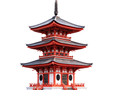 A pagoda is shown in this image png