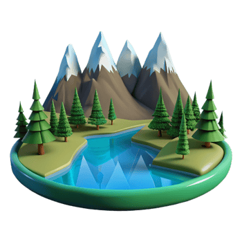 vibrant minimalist elegant artistic A Serene Lake Reflecting the Surrounding original professional png