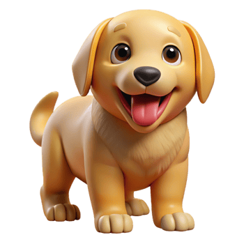 stunning rustic Golden retriever puppy, panting, happy expression, exclusive png
