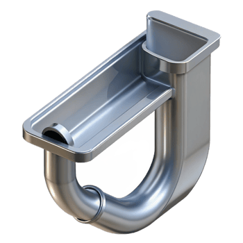 vibrant vintage Modern gutter downspout, aluminum, high resolution png