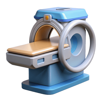 impressive abstract Advanced medical scanner with diagnostic display high resolution png