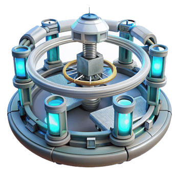 impressive contemporary A space station with rotating rings and docking bays, bright, sterile lighting, science fiction style original png