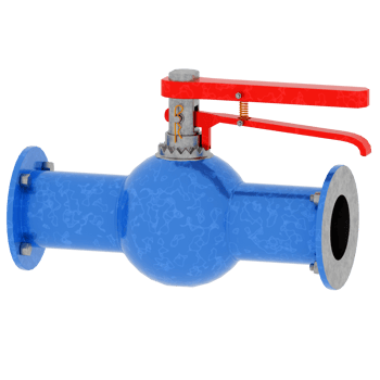 3d render industrial valve blue with transparent background png