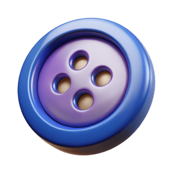 dramatic modern A single button, four holes, professional png