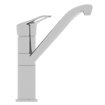 3d render kitchen faucet with transparent background png