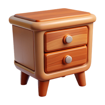 extraordinary modern Nightstand, wood, matching set, 4K png