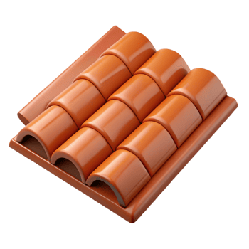 magnificent traditional Contemporary roof tile, terracotta authentic png