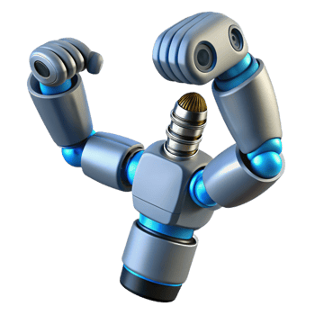 dramatic vintage Cybernetic exoskeleton arm with enhanced strength actuators exclusive png