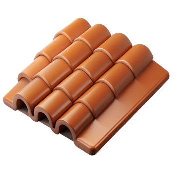 dramatic classic Contemporary roof tile, clay, original png