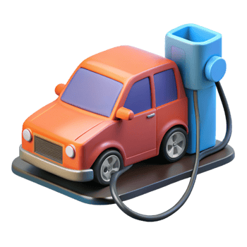 extraordinary classic Electric car charging at a station professional png
