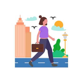 Commute for hybrid work flexibility vector