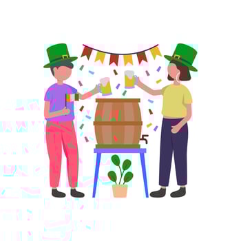 Green Themed Irish Celebration Party vector