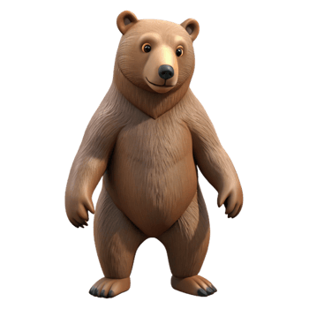 impressive contemporary A grizzly bear standing on hind legs exclusive png