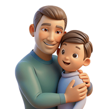 serene traditional Portrait of a loving parent with a child in their arms, illuminated by soft, natural light, in a heartwarming, family-themed style authentic png