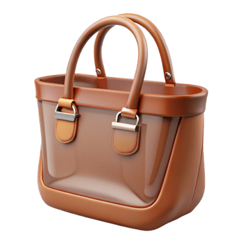 dramatic rustic Leather handbag, brown, tote style, original png