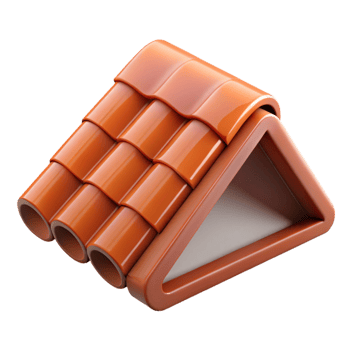 magnificent rustic Contemporary roof tile, terracotta authentic png
