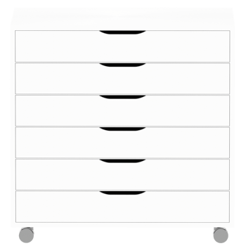 3d render white drawer with transparent background png