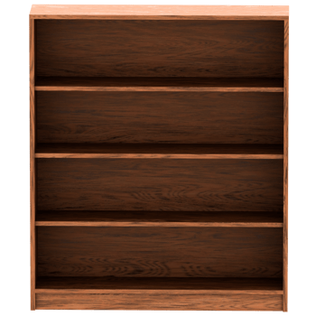 3d render bookshelf with transparent background png