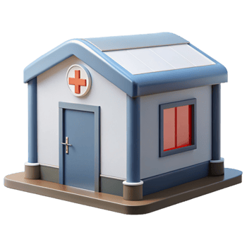 vibrant artistic Prefabricated emergency shelter, designed for disaster relief, functional and minimalist, architectural rendering style, premium png