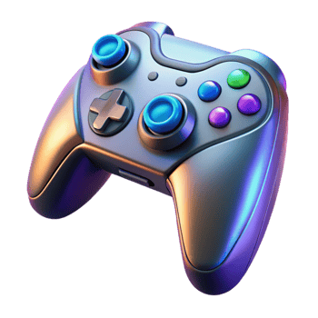 serene abstract Futuristic gaming controller, ergonomic design, haptic feedback high resolution png
