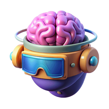 magnificent creative A brain-computer interface connecting a human mind to a virtual world, vibrant and colorful, cyberpunk style 4K png