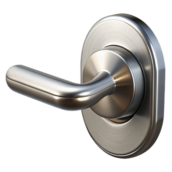 stunning classic Modern door handle, brushed steel premium png