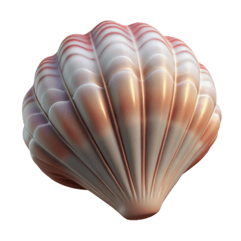 elegant vintage A close-up of a seashell with intricate patterns, soft diffused light, photorealistic style authentic png