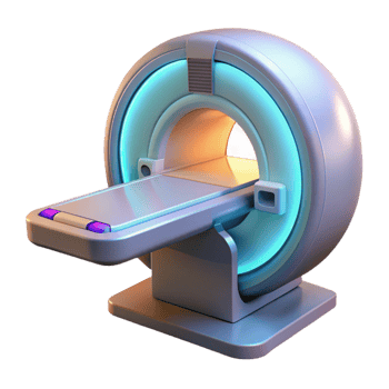 elegant artistic Advanced medical scanner emitting a soft glow professional png
