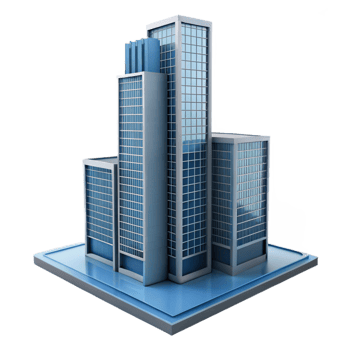 magnificent creative Modern skyscraper architectural model authentic png