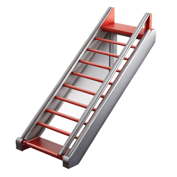 impressive rustic Fire escape ladder, metal, 4K png