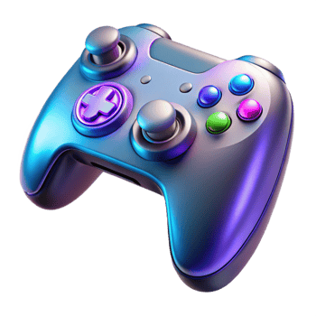 extraordinary vintage Futuristic gaming controller, ergonomic design, haptic feedback detailed png