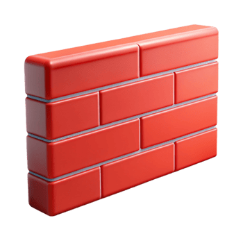 serene rustic Brick wall section, red brick genuine png