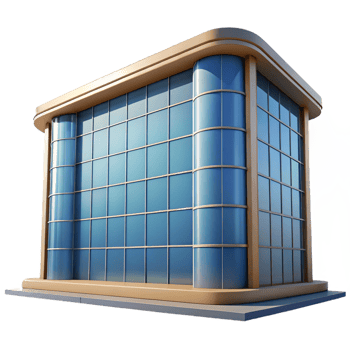 beautiful classic Modern office building curtain wall panel authentic png