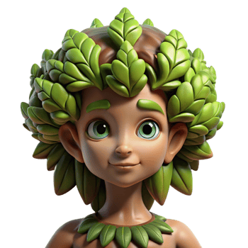 extraordinary rustic A beautiful dryad with bark-like skin and leafy hair, emerging from a giant oak tree, illuminated by dappled sunlight, in a detailed, naturalistic style genuine png