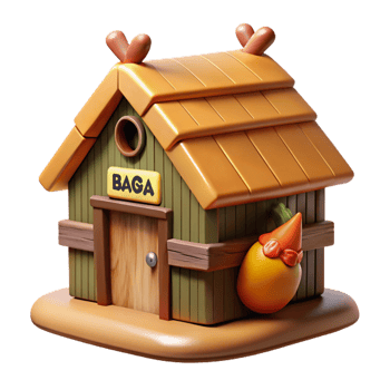 wonderful artistic Baba Yaga's hut, chicken legged, isolated, exclusive png