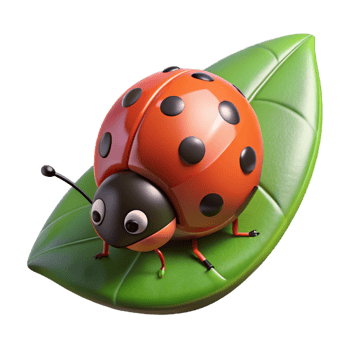 dramatic modern A tiny ladybug crawling on a leaf, macro photography style, vibrant colors professional png