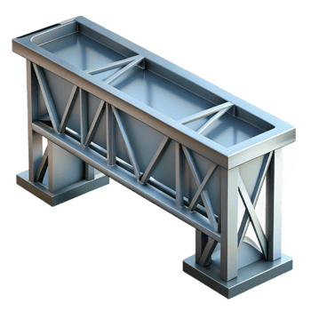 serene vintage Steel girder, bridge construction, premium png