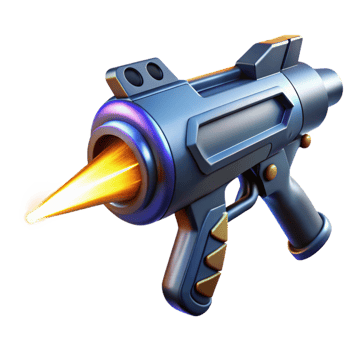impressive minimalist A futuristic weapon, firing a beam of energy. Sci-fi action style, dynamic lighting exclusive png