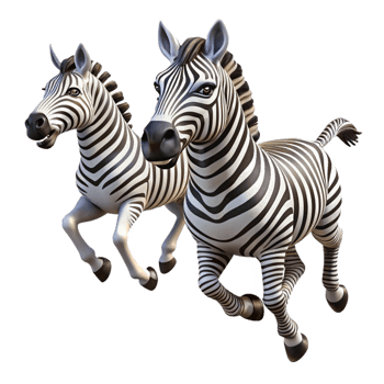 elegant classic A herd of zebras galloping across the African savanna, their stripes creating a dazzling pattern, in a dynamic, realistic style original png