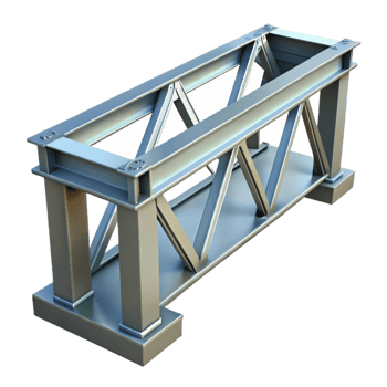 magnificent traditional Steel girder, bridge construction, professional png