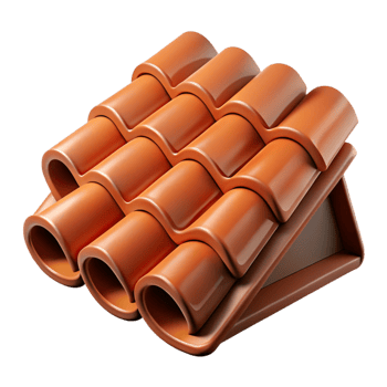 wonderful classic Roof tiles, clay, terracotta, high resolution png
